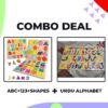1785743290883 Urdu alphabet Puzzle Board Wooden | Childhood English learning Educational Toy | Learning Cognition Letters | Urdu learning Educational Toy