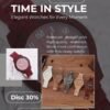 Black and Grey Modern Watches Poster Fashion Women Watches Casual Wooden Pattern Plastic Band Quartz Watch Relogios Feminino(Without Box)