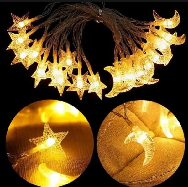✨ Moon & Star LED Fairy Lights ✨  "Turn your room into a dreamy starry night with these elegant Moon & Star Fairy Lights!" 🌙⭐
