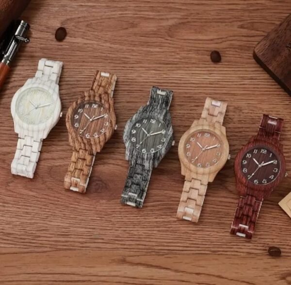 IMG-20260811-WA0103 Fashion Women Watches Casual Wooden Pattern Plastic Band Quartz Watch Relogios Feminino(Without Box)