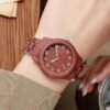 IMG-20260811-WA0113 Fashion Women Watches Casual Wooden Pattern Plastic Band Quartz Watch Relogios Feminino(Without Box)