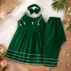 14 August Dress for Baby Girl Green Dress For Baby Girls
